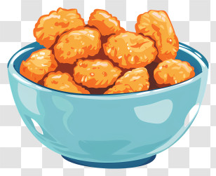 Chicken Nuggets - Bowl Of Chicken Nuggets Transparent PNG