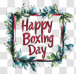 Happy Boxing Day - Happy Boxing Day Festive Card Transparent PNG