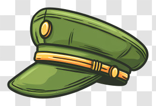 Military Cap Icon - Stylish Green Cap For Outdoor Adventures Transparent PNG