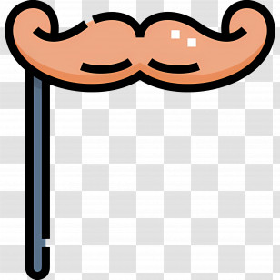 Moustache - Fake Moustache On A Stick Transparent PNG