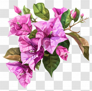 Bougainvillea Flower - Pink Bougainvillea Flowers Transparent PNG