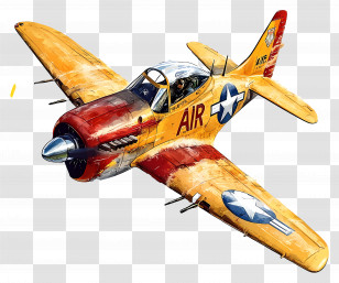 Air Force Birthday - Vintage Airplane Illustration Transparent PNG