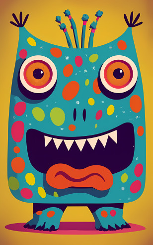Cartoon Monster - Colorful Cartoon Monster Transparent PNG
