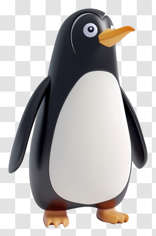 Penguin - Adorable Cartoon Penguin Illustration Transparent PNG