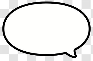 Text Box - Speech Bubble In Oval Shape Transparent PNG