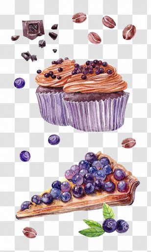 Chocolate Cake Cupcake Muffin Tart - Drawing Transparent PNG