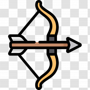 Bow Arrow - Classic Bow And Arrow Illustration Transparent PNG