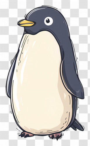 Penguin - Cute Cartoon Penguin Illustration Transparent PNG