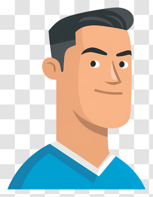 Cristiano Ronaldo - Man In Blue Shirt Transparent PNG