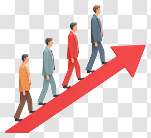 Career Development - Business Growth With Red Arrow Transparent PNG