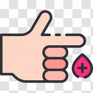 Blood Sugar - Finger Prick With Blood Drop Transparent PNG