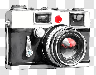Camera Ink Painting - Vintage Camera Illustration For Photography Enthusiasts Transparent PNG