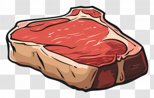 Meat Steak Illustration - Illustration Of A Juicy Steak Transparent PNG