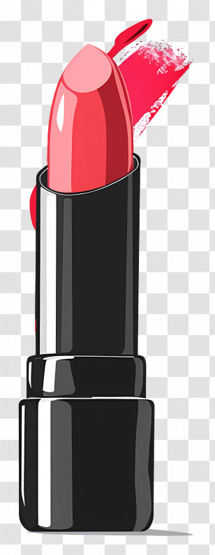 Lipstick - Bold Red Lipstick Illustration Transparent PNG