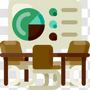 Business Office - Meeting Room With Business Chart Transparent PNG