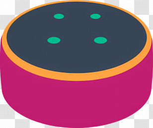 Smart Speaker - Smart Home Device With Pink And Orange Design Transparent PNG