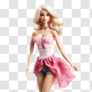 Barbie - Fashionable Blonde Doll Transparent PNG