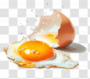 Broken Egg - Cracked Egg With Yolk Transparent PNG