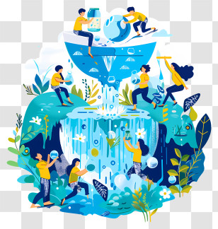World Water Day - People Working Together With Water Transparent PNG