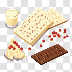 Milk Chocolate - White And Dark Chocolates With Berries Transparent PNG