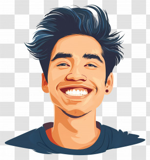 Smiling Young Man - Smiling Person Illustration With Bright Expression Transparent PNG