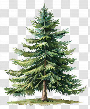 Fir Tree - Green Pine Tree In Forest Setting Transparent PNG