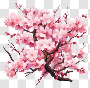 Cherry Blossoms - Beautiful Cherry Blossoms Transparent PNG