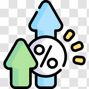 Upward Arrow - Percentage Growth Symbol Transparent PNG