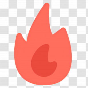 Fire Emoji - Red Fire Flame Icon Illustration Transparent PNG