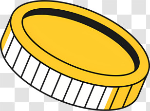 Objects - Yellow Coin For Financial Transactions Transparent PNG