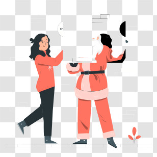 Christmas Santa Claus - Santa Claus Giving A Gift Transparent PNG