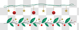 Wreath - Festive Christmas Garland With Ornaments Transparent PNG