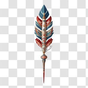 Indian Arrow - Colorful Decorative Feather Transparent PNG