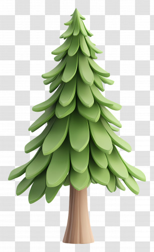 Cartoon Spruce Tree - Green Pine Tree Illustration Transparent PNG
