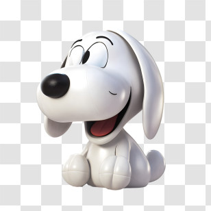 Emoji
 - Cute Animated White Dog Character Transparent PNG