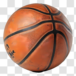 Slam Dunk - Classic Orange Basketball Transparent PNG