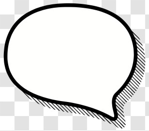 Text Box - Speech Bubble Outline For Comic Style Design Transparent PNG