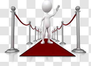 Stick Figure - Red Carpet Event With Velvet Ropes Transparent PNG