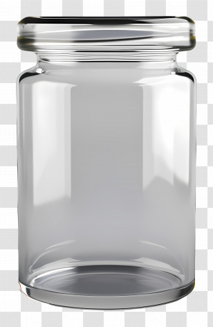 Glass Jar - Transparent Glass Jar With Lid For Storage Transparent PNG