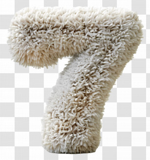 Number 7 - Fluffy Number Seven Illustration Transparent PNG