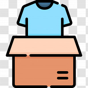 Clothes Box - Shirt In Delivery Box Transparent PNG