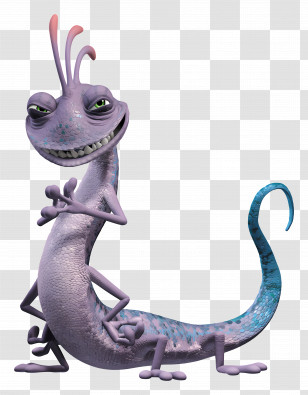 Monsters - Purple Cartoon Lizard With A Mischievous Expression Transparent PNG