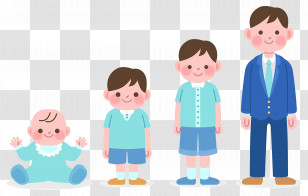 Human Life Cycle - Family Growth Illustration Transparent PNG
