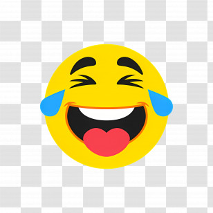 Laugh Emoji - Laughing Emoji With Tears Illustration Transparent PNG