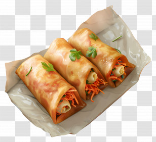 Spring Rolls - Delicious Spring Rolls Transparent PNG