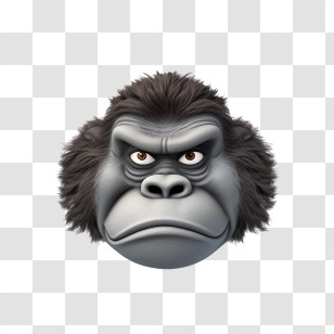 Gorilla
 - Angry Gorilla Face Cartoon Illustration Transparent PNG