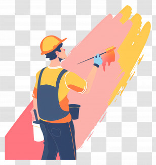 Painter Painting - Painter At Work Transparent PNG