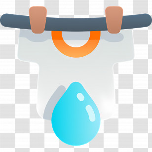 Hanging Cloth - Wet Shirt Hanging With Water Drop Transparent PNG