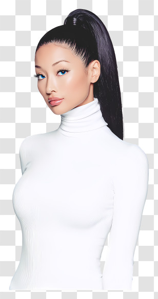 Asian Woman - Elegant Woman Fashion Portrait Transparent PNG