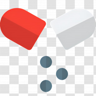 Medicine Capsule - Red And White Capsule Illustration Transparent PNG